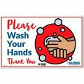 The Magnet Group GEC&#8482; Please Wash Your Hands Sign, 16"W x 10"H, Wall Adhesive CP005821